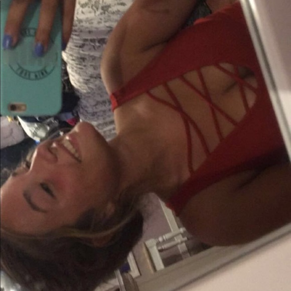 🌸lace up criss cross crop top - Picture 2 of 2